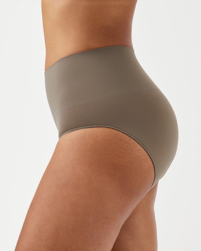 Spanx EcoCare Seamless Shaping Women's Panties Olive | 97RVGSLBP