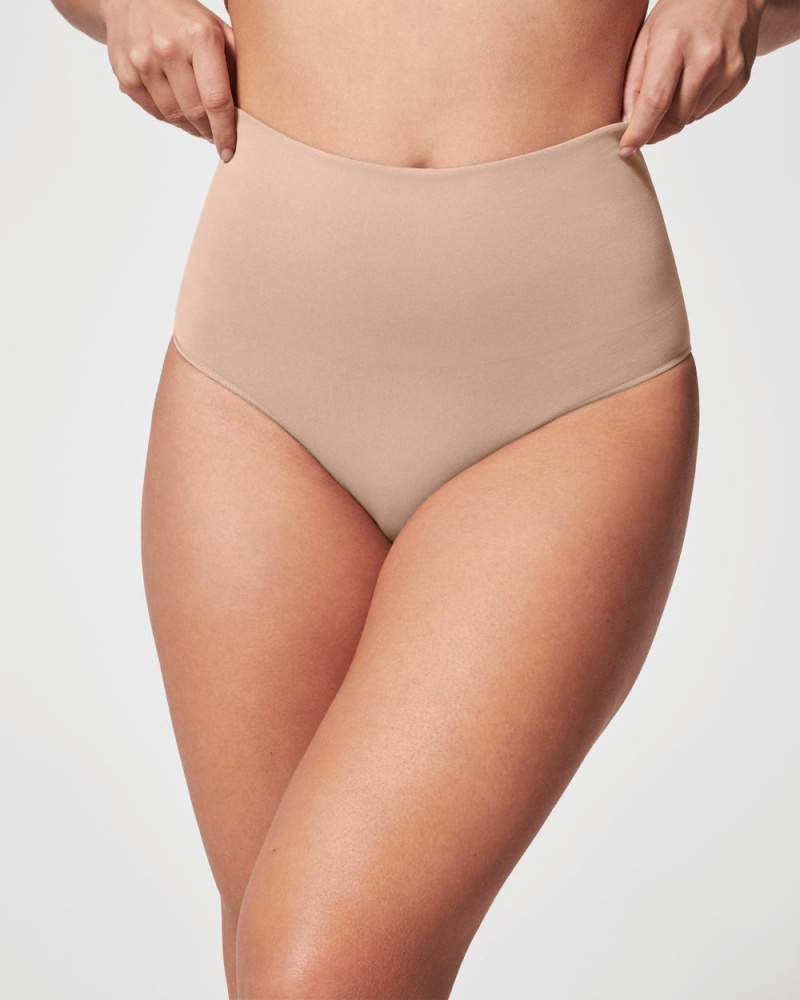 Spanx EcoCare Seamless Shaping Women\'s Panties Beige | 37JDKQWZV