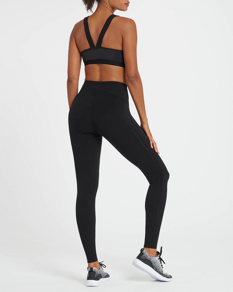 Spanx Every.Wear Active Icon Women's Leggings Black | 57RQEPXMJ