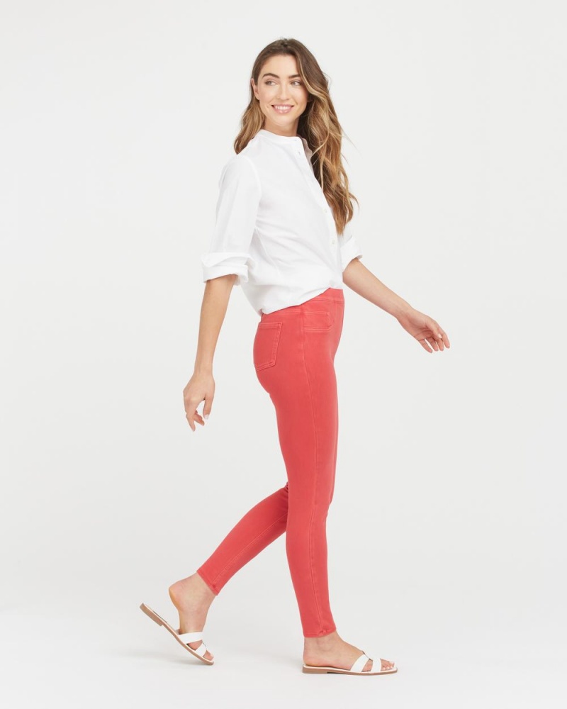 Spanx Jean-ish® Ankle Women's Leggings Red | 23VWJFQCX