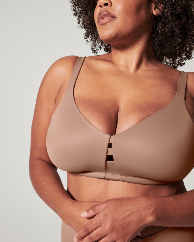 Spanx Low Profile Wireless Minimizer Women's Bras Cafe Au Lait | 06SNZIULQ