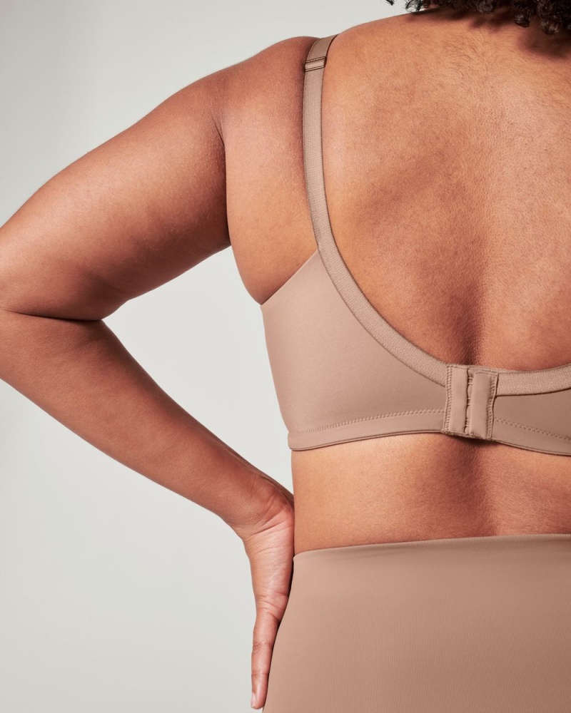 Spanx Low Profile Wireless Minimizer Women's Bras Cafe Au Lait | 06SNZIULQ