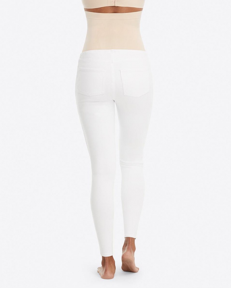 Spanx Mama Ankle Jean-ish® Women's Leggings White | 82FVLMQKR