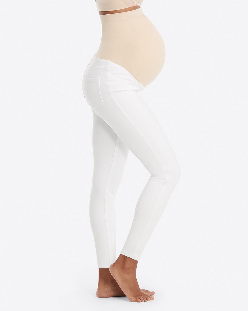 Spanx Mama Ankle Jean-ish® Women's Leggings White | 82FVLMQKR