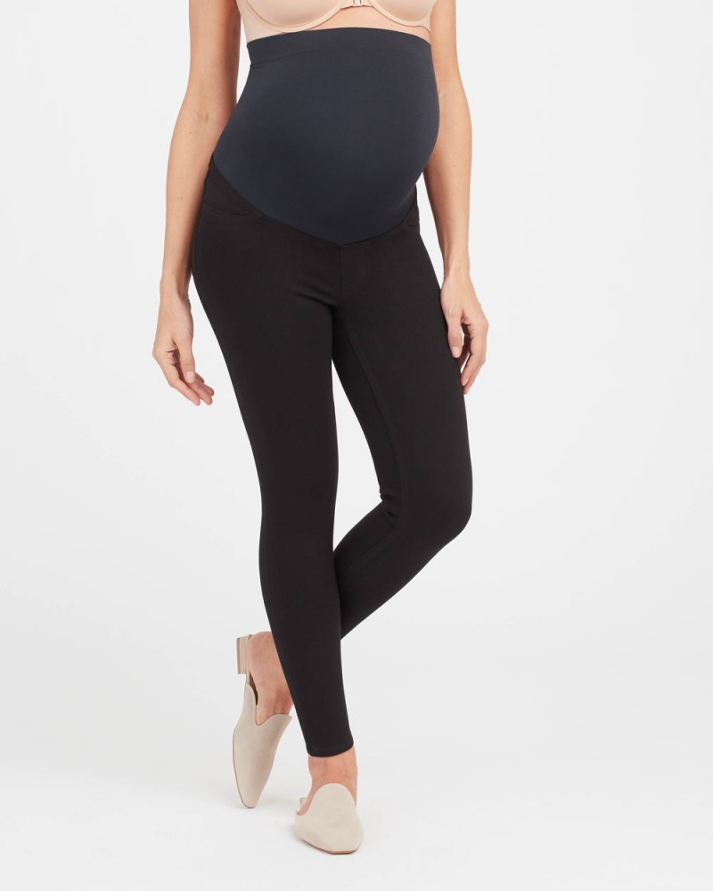 Spanx Mama Ankle Jean-ish® Women's Leggings Black | 06BZNFOQV