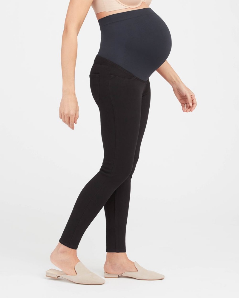 Spanx Mama Ankle Jean-ish® Women's Leggings Black | 06BZNFOQV