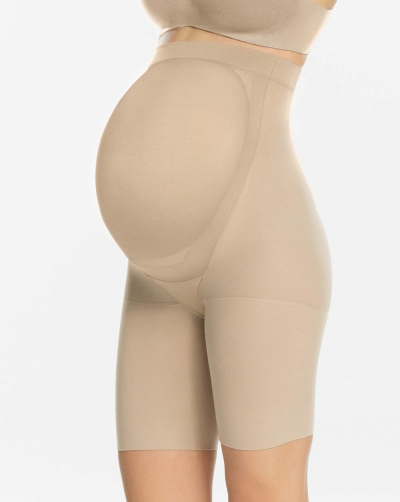 Spanx Mama Women's Shorts Beige | 84XPTOGSI