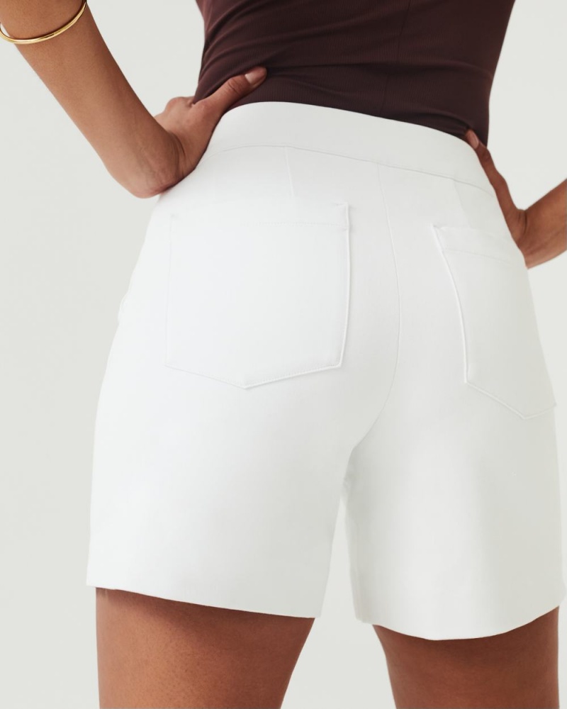 Spanx On-the-Go 6” Shorts with Ultimate Opacity Technology Women's Shorts White | 35YUNSDLP