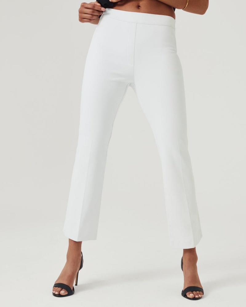 Spanx On-the-Go Kick Flare Pant with Ultimate Opacity Technology Women's Pants White | 48HJMUGCR