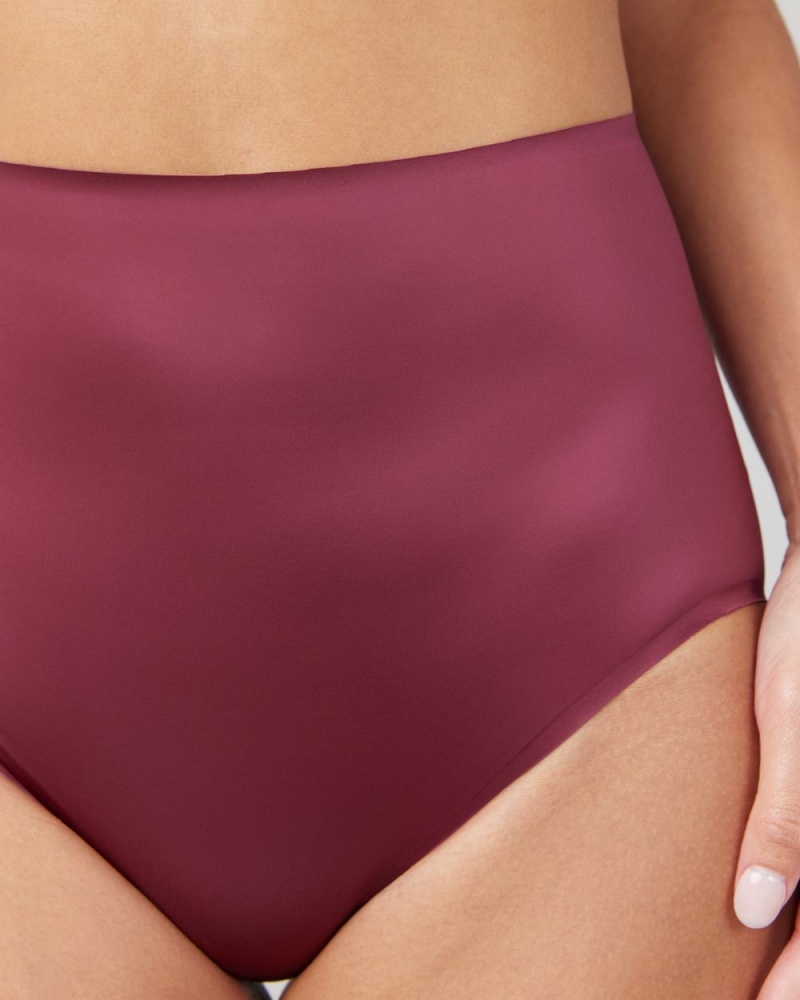 Spanx Shaping Satin Women's Panties Burgundy | 30AWOPCZR