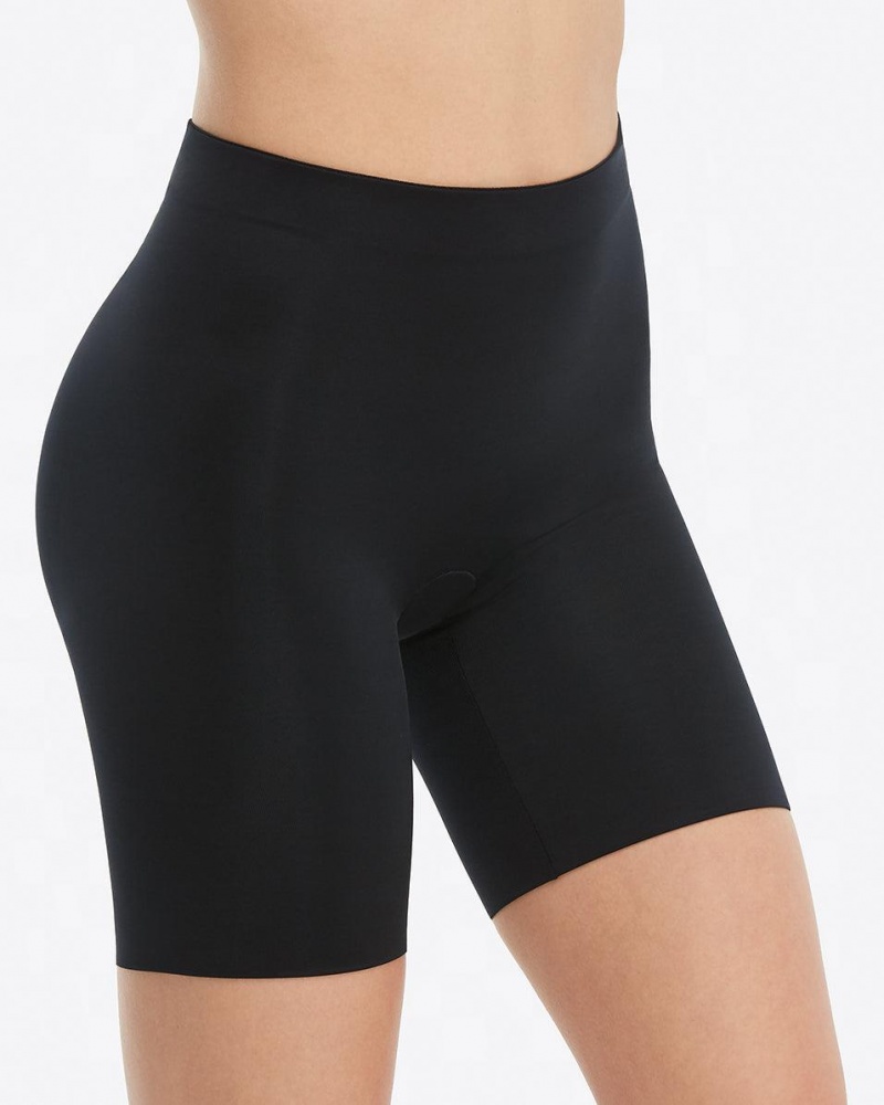 Spanx Suit Your Fancy Booty Booster Mid-Thigh Women's Shorts Black | 92AELDHTB