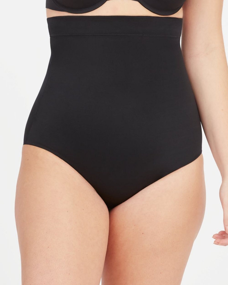 Spanx Suit Your Fancy High-Waisted Women's Panties Black | 04ORMXCVA