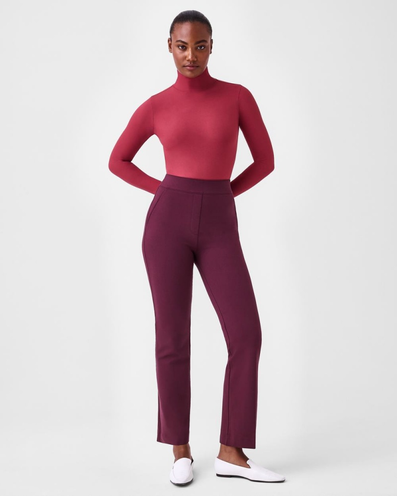 Spanx Suit Yourself Ribbed Long Sleeve Turtleneck Women's Bodysuits Rose | 80LQDRMEW