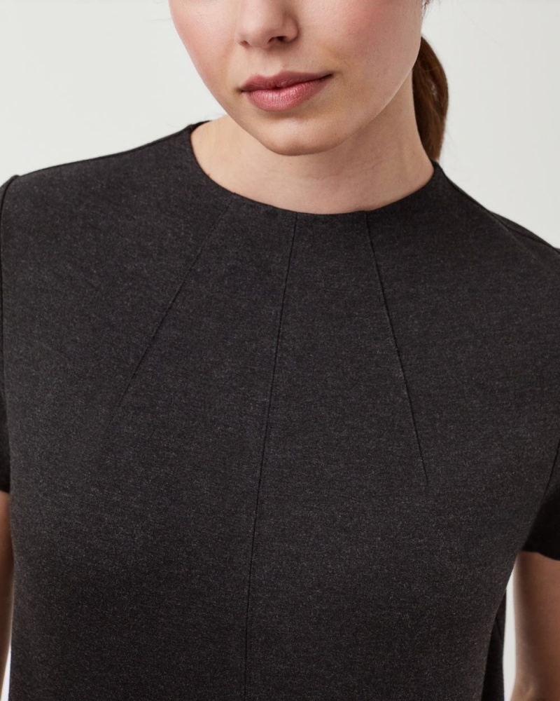 Spanx The Perfect Funnel Neck Women's Tops Grey | 32GNUYSAP