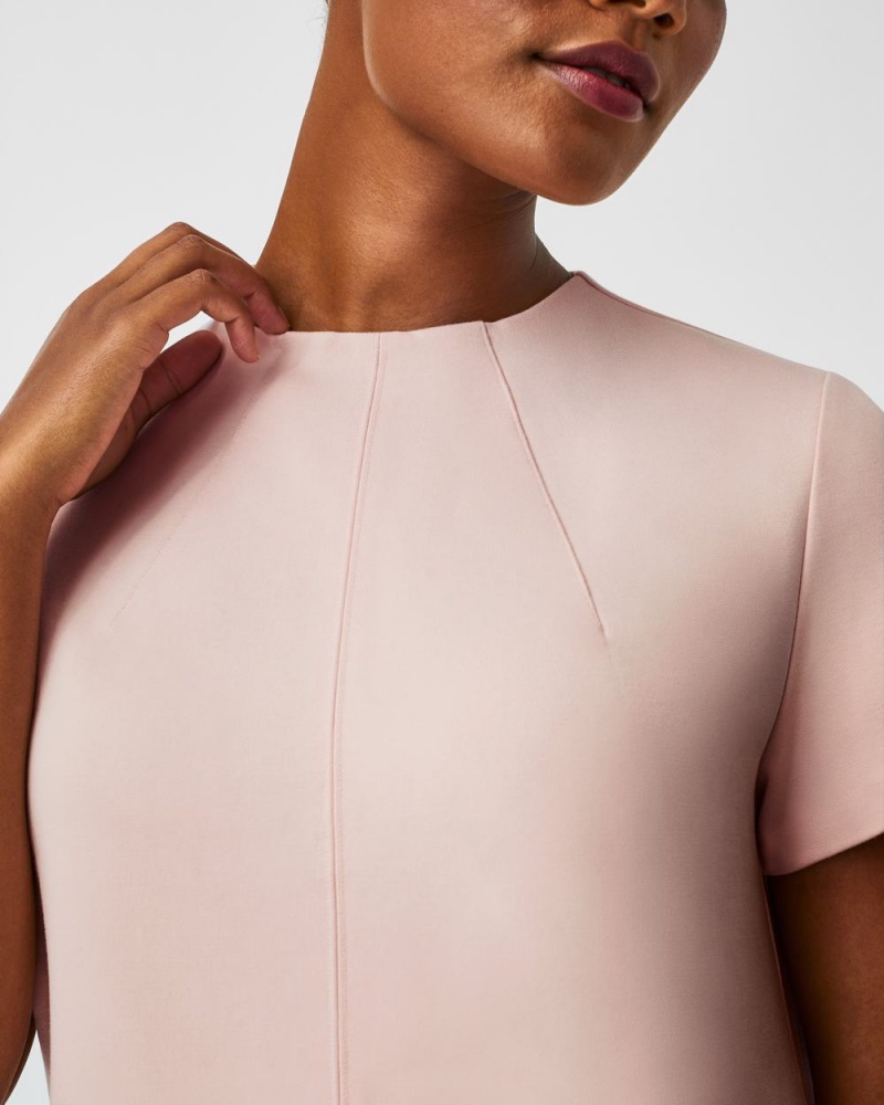 Spanx The Perfect Funnel Neck Women's Tops Pink | 10ESXQBZU