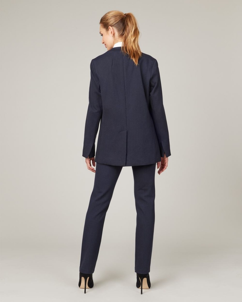 Spanx The Perfect Oversized Blazer Women's Tops Navy / Grey | 60SAYLEBR