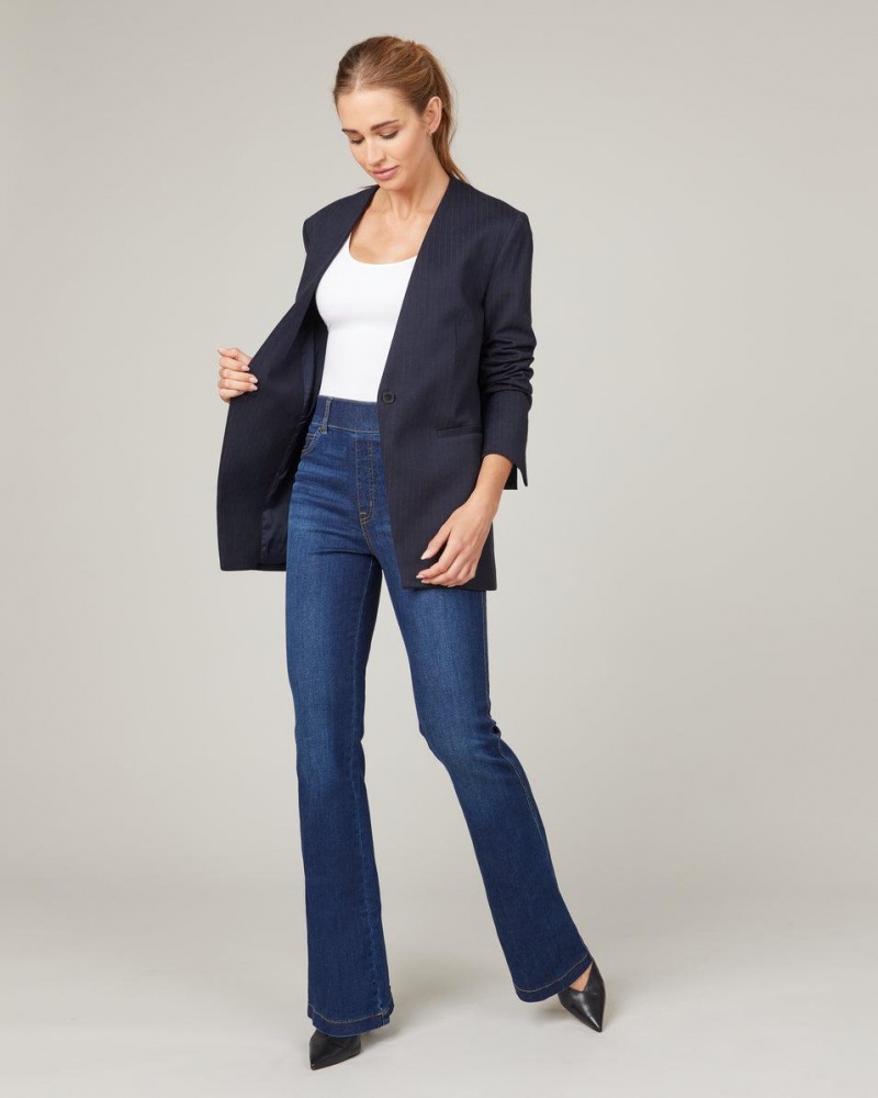 Spanx The Perfect Oversized Blazer Women's Tops Navy / Grey | 60SAYLEBR