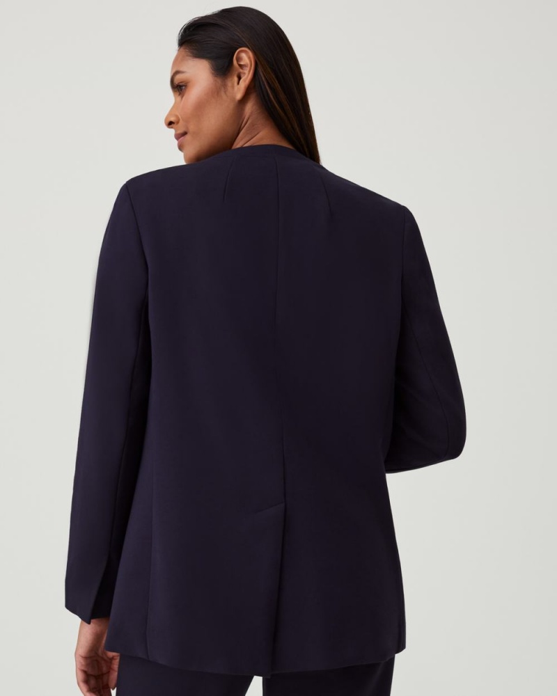 Spanx The Perfect Oversized Blazer Women's Tops Navy | 06VBIYFOH