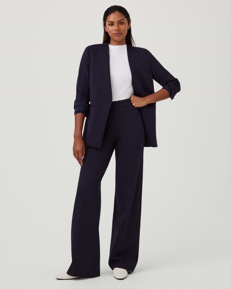 Spanx The Perfect Oversized Blazer Women's Tops Navy | 06VBIYFOH