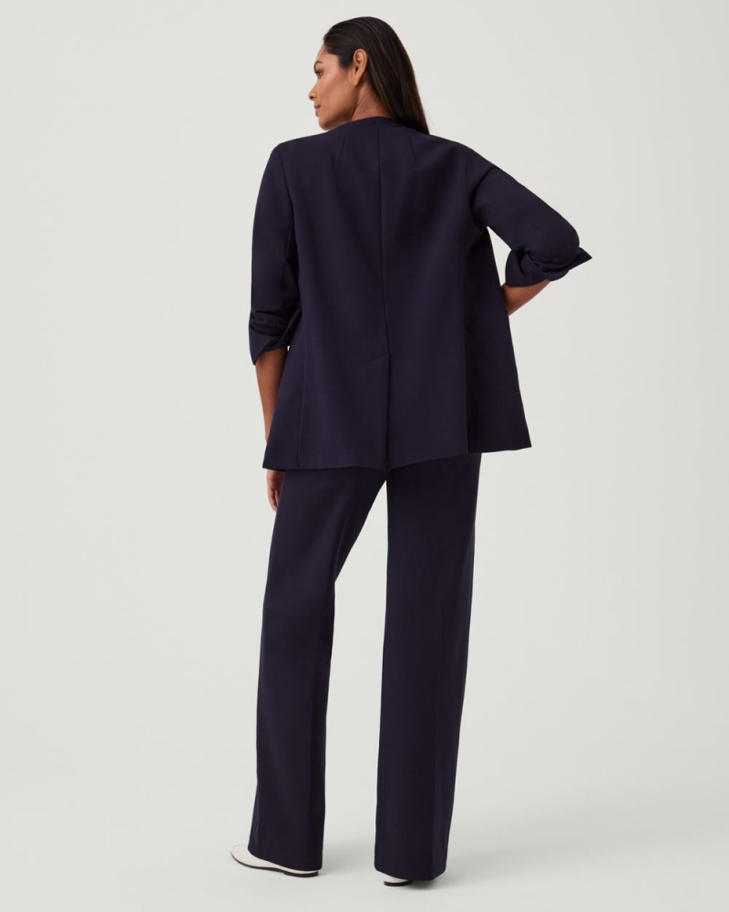 Spanx The Perfect Oversized Blazer Women's Tops Navy | 06VBIYFOH