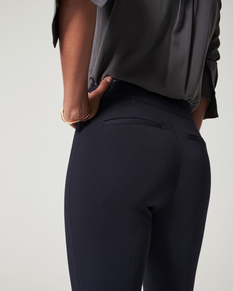 Spanx The Perfect Pant, Slim Straight Women's Pants Navy | 01RKEZMHQ