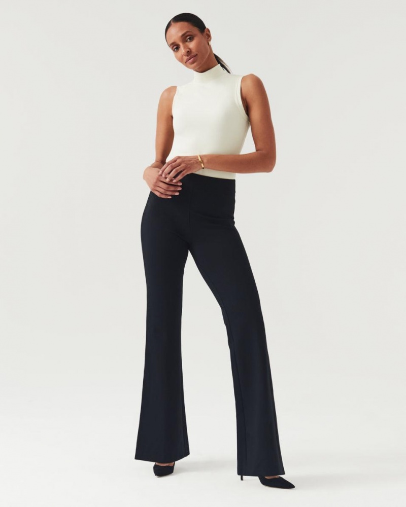 Spanx The Perfect Pant, Split Hem Women's Pants Black | 62FGYBWMT