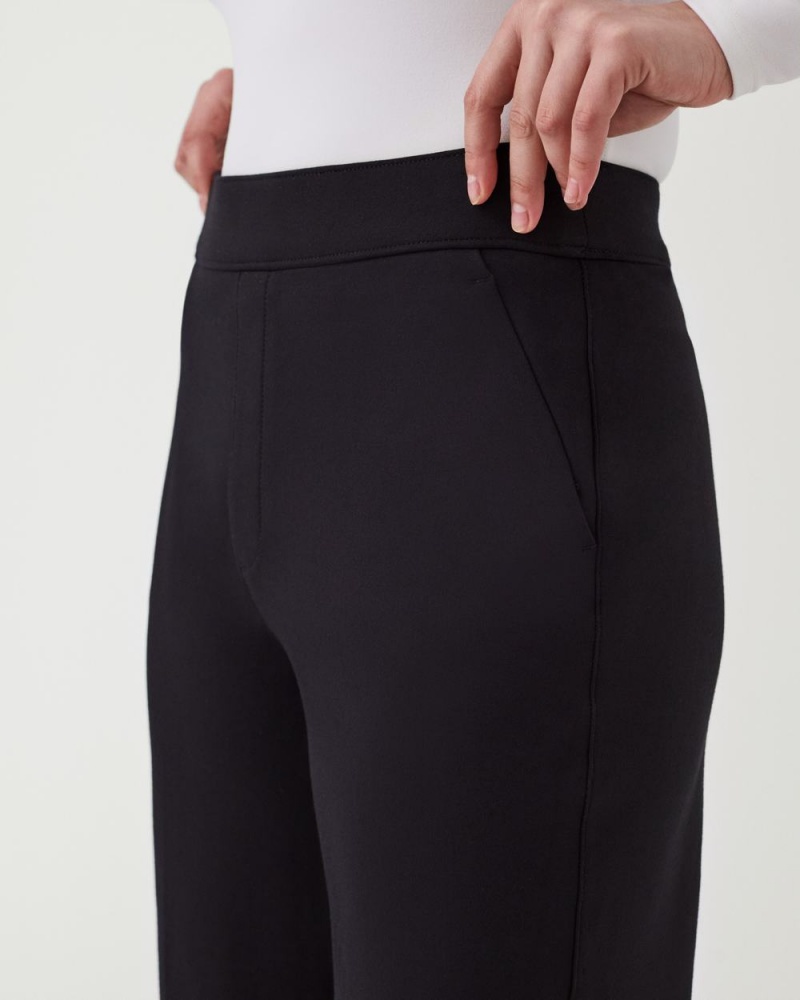 Spanx The Perfect Pant, Wide Leg Women's Pants Black | 53PIJWNOZ