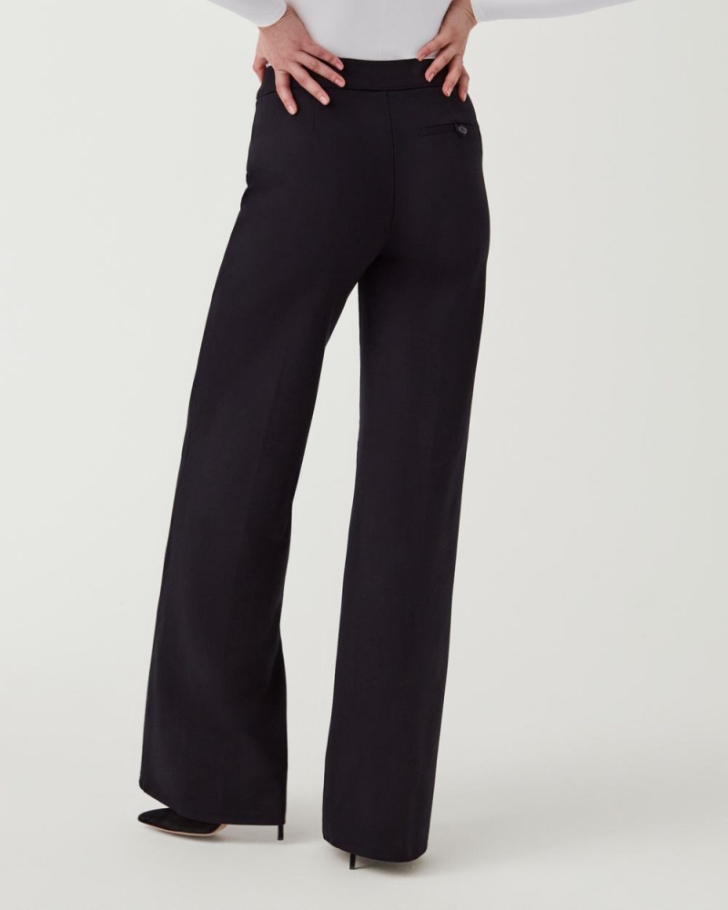 Spanx The Perfect Pant, Wide Leg Women's Pants Black | 53PIJWNOZ