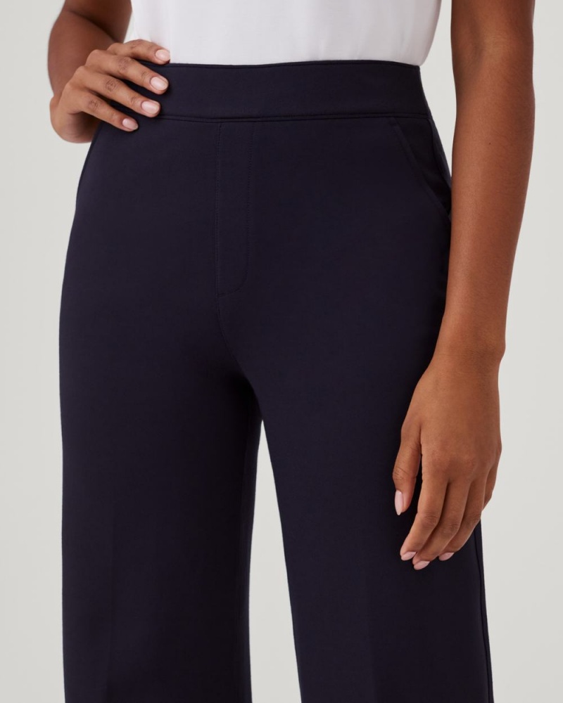 Spanx The Perfect Pant, Wide Leg Women's Pants Navy | 26AQNPMLO