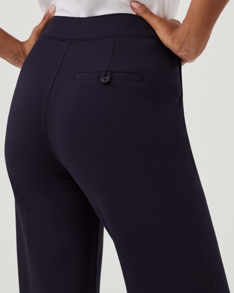 Spanx The Perfect Pant, Wide Leg Women's Pants Navy | 26AQNPMLO