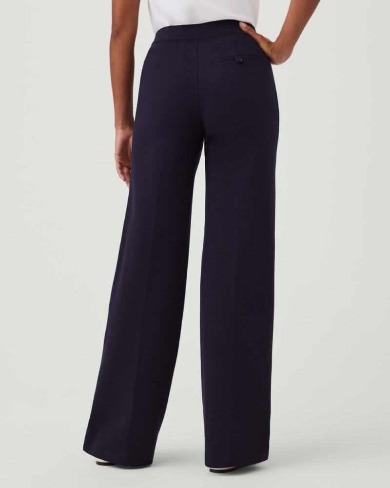 Spanx The Perfect Pant, Wide Leg Women's Pants Navy | 26AQNPMLO