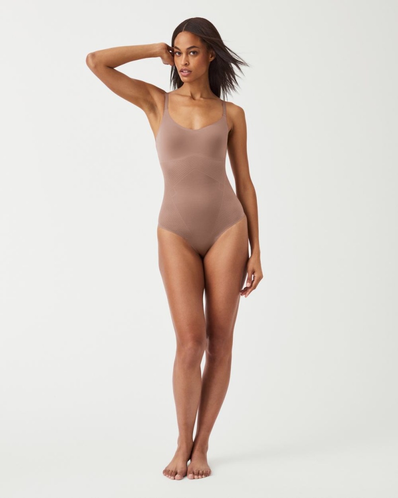 Spanx Thinstincts® 2.0 Cami Thong Women's Bodysuits Cafe Au Lait | 90BLOJNSC