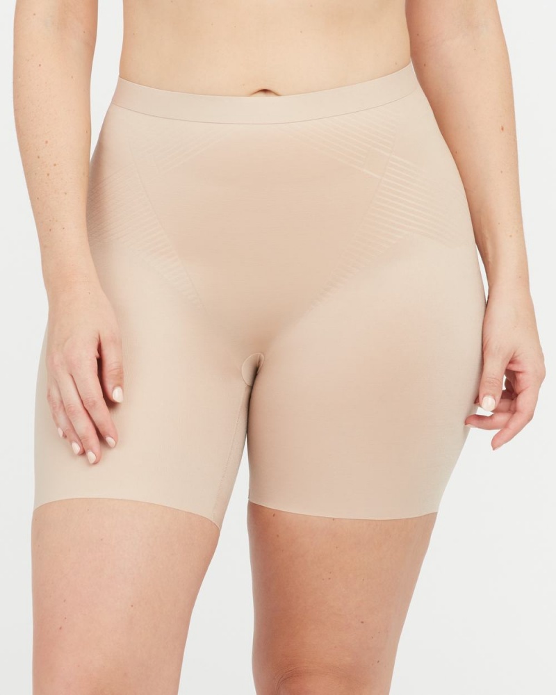 Spanx Thinstincts® 2.0 Girl Women's Shorts Beige | 47VQDBWPY