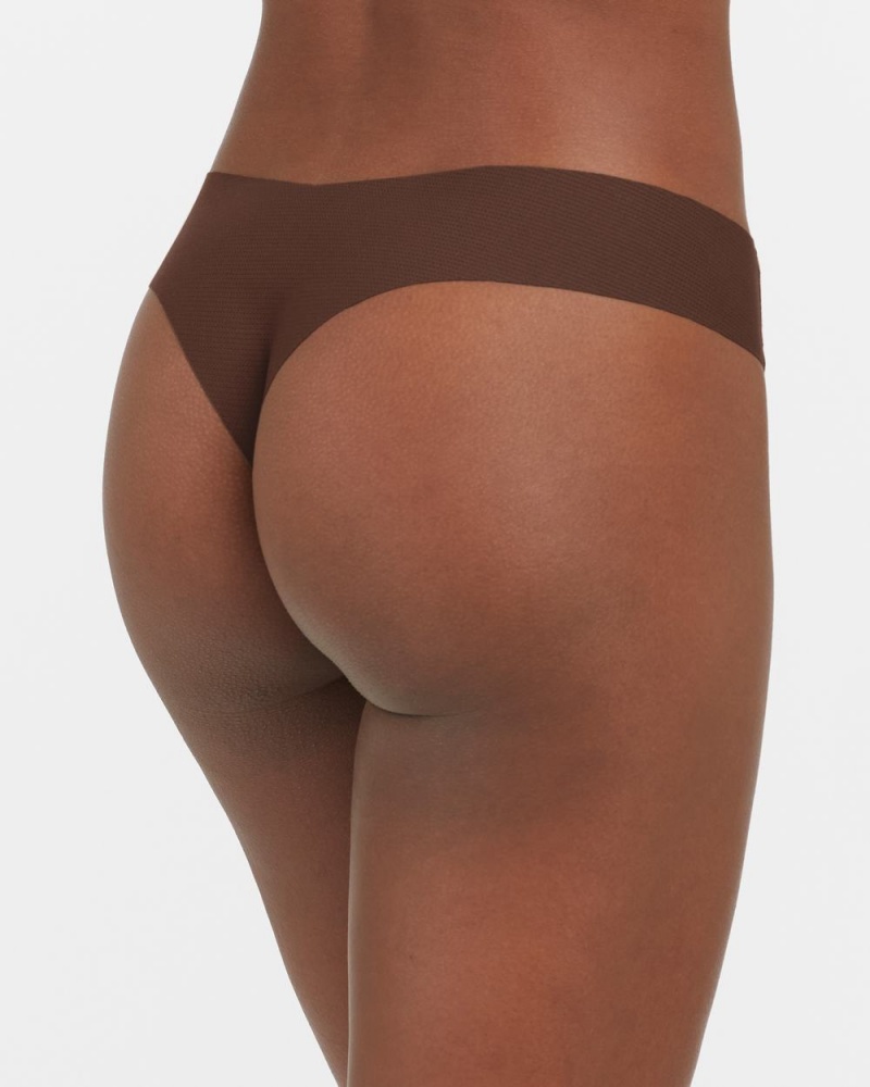 Spanx Under Statements® Women's Thong Brown | 27IKPDBZC