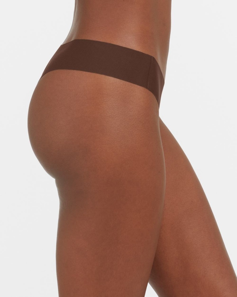 Spanx Under Statements® Women's Thong Brown | 27IKPDBZC