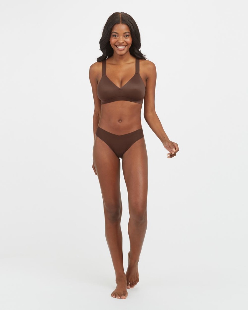 Spanx Under Statements® Women's Thong Brown | 27IKPDBZC