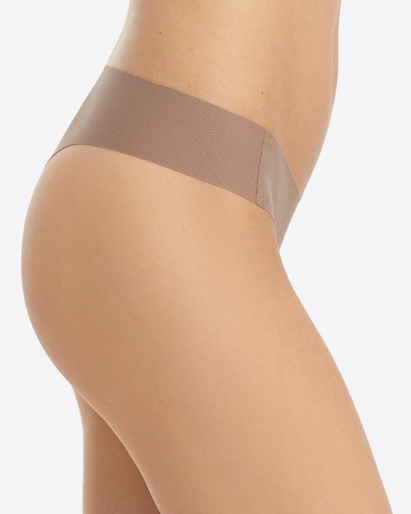 Spanx Under Statements® Women's Thong Grey Brown | 10NRHACSF