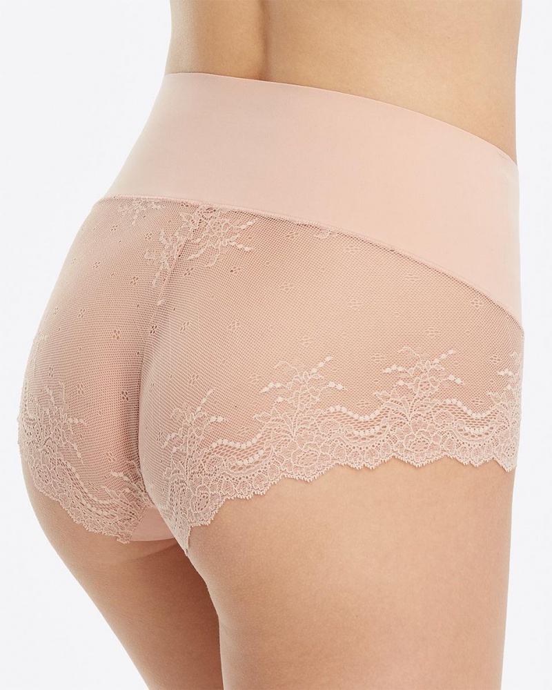 Spanx Undie-tectable® Lace Hi-Hipster Women's Panties Rose | 72AMHBEKS