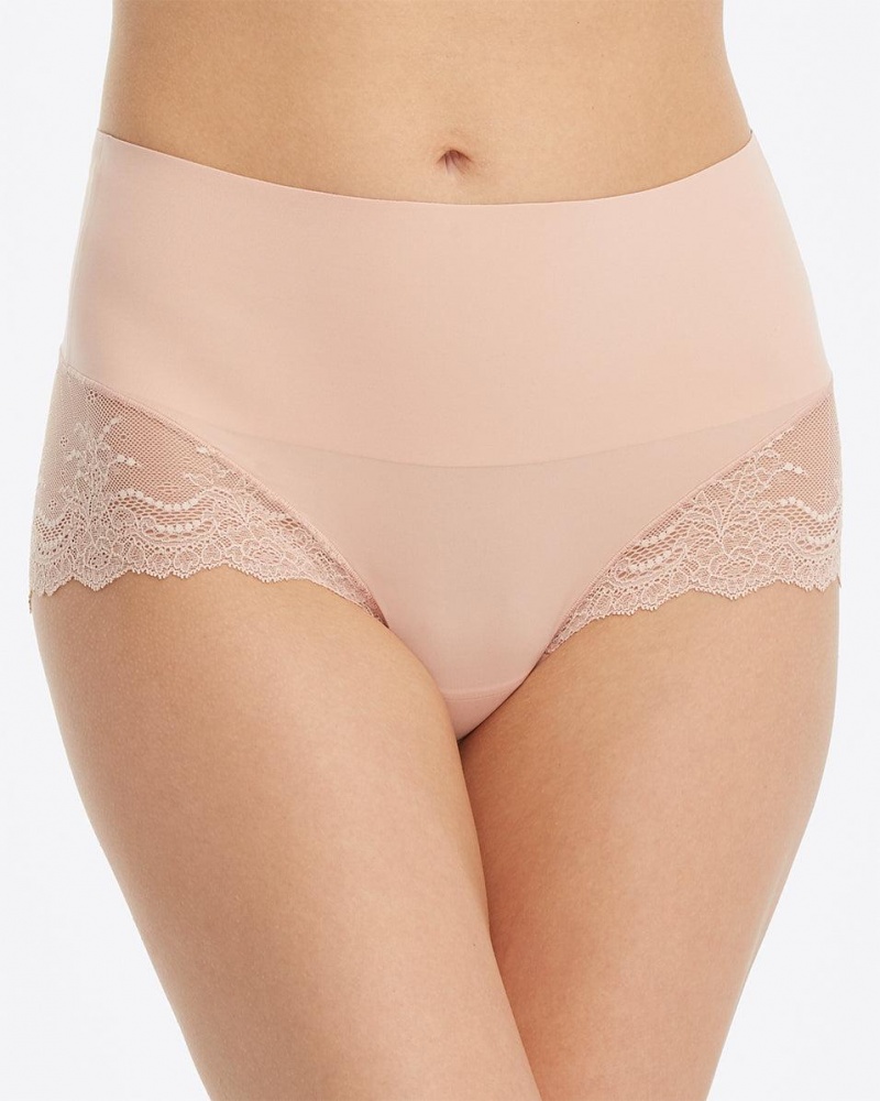 Spanx Undie-tectable® Lace Hi-Hipster Women\'s Panties Rose | 72AMHBEKS