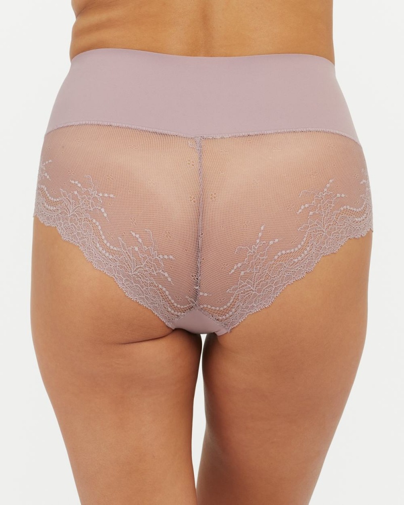 Spanx Undie-tectable® Lace Hi-Hipster Women's Panties Purple Brown | 25RQXKETW