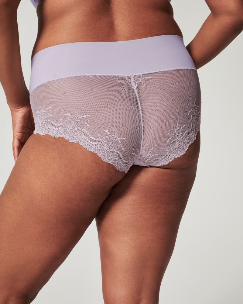 Spanx Undie-tectable® Lace Hi-Hipster Women's Panties Light Purple | 50SWUIPGY