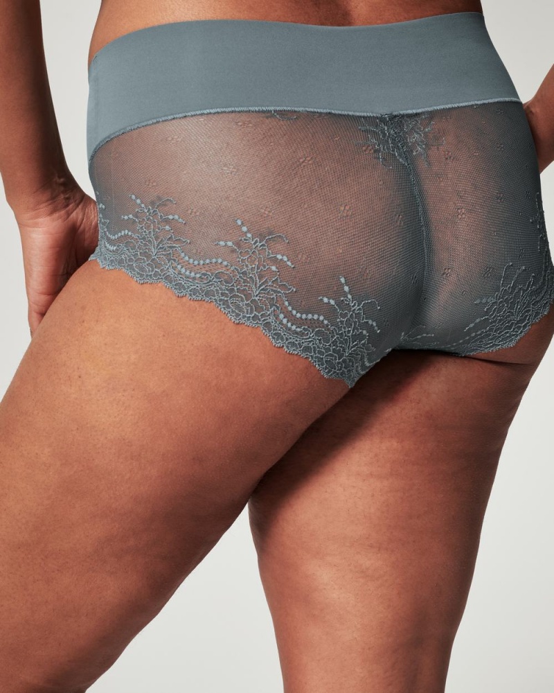 Spanx Undie-tectable® Lace Hi-Hipster Women's Panties Blue Grey | 21STOYAIJ