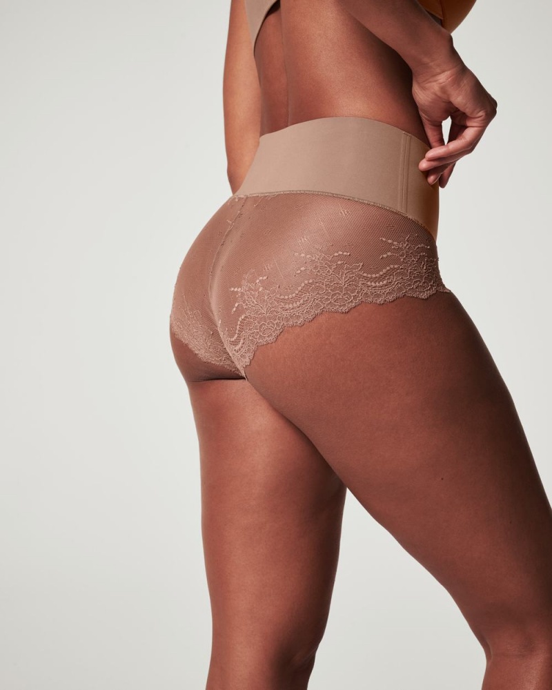 Spanx Undie-tectable® Lace Hi-Hipster Women's Panties Cafe Au Lait | 53PBDXKZF