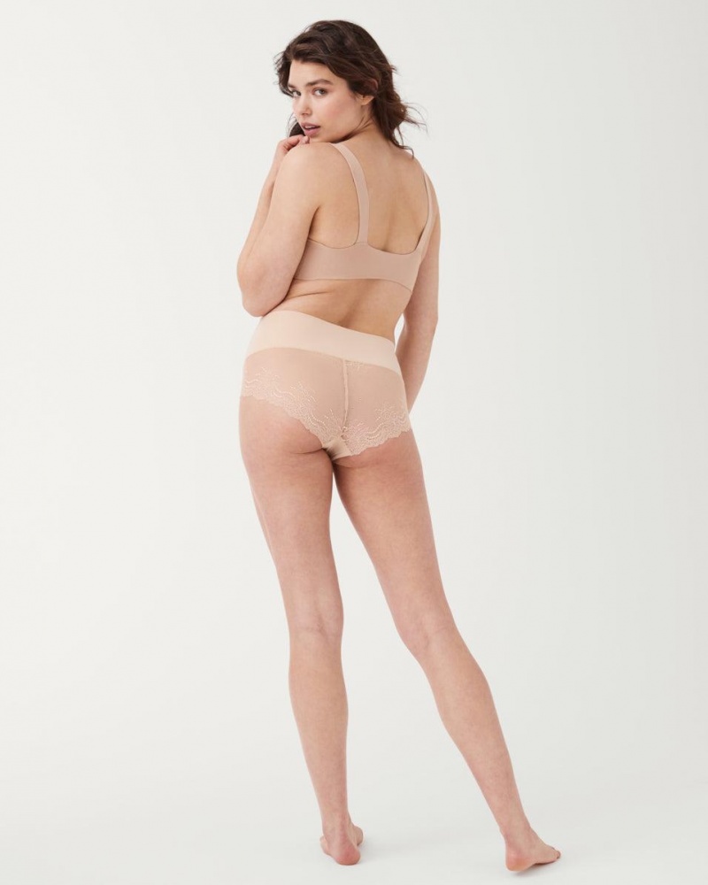 Spanx Undie-tectable® Lace Hi-Hipster Women's Panties Beige | 84RWSPGMO